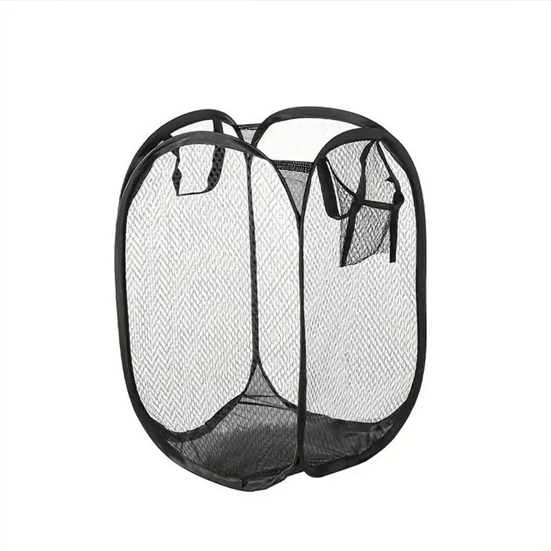Cesta de lavandería plegable de malla, cesto para la colada, cesta de almacenamiento de ropa sucia plegable, cesta de almacenamiento de gran capacidad.